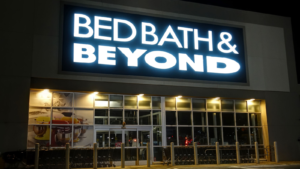 HDR image, Bed Bath & Beyond (BBBY) retailer storefront entrance